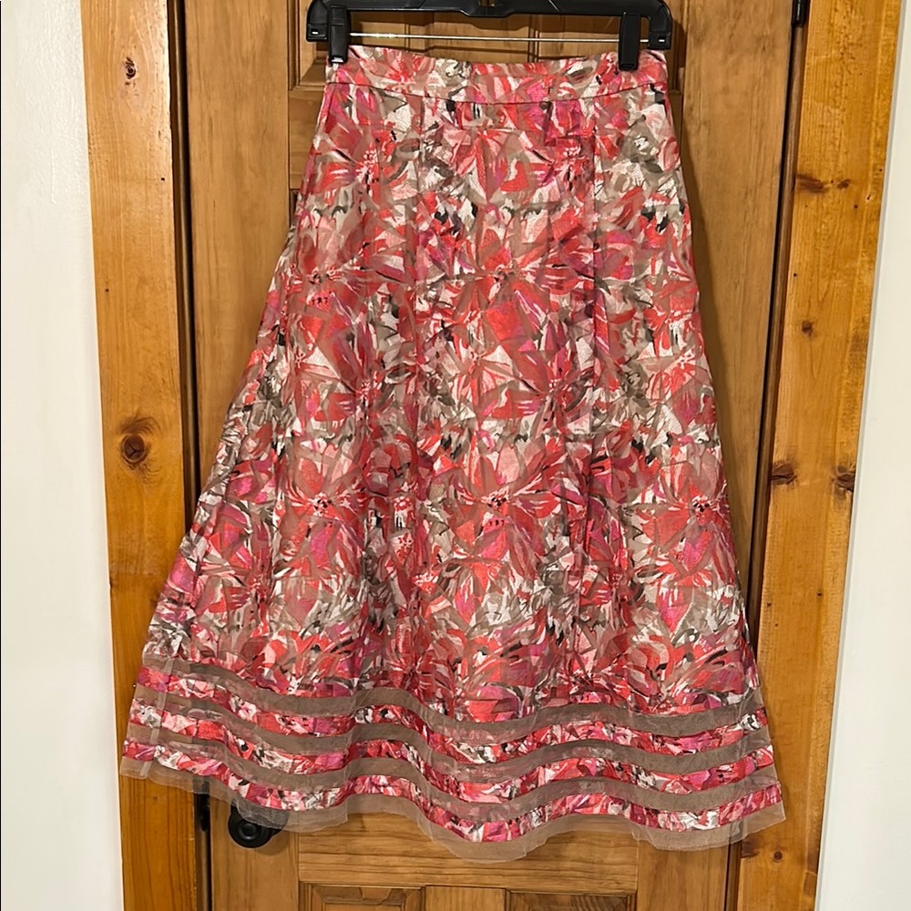 Floral Pink and Cream Skirt